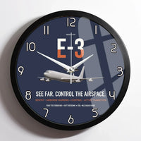 Thumbnail for E-3 Sentry AWACS design on navy blue framed wall clock
