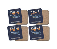 Thumbnail for F4F-4 Wildcat design on navy blue 4 pieces set coaster