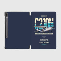 Thumbnail for Cessna T210N Centurion design on navy blue samsung tablet tablet case
