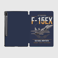 Thumbnail for F-15EX Eagle II design on navy blue samsung tablet tablet case