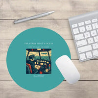 Thumbnail for VINTAGE G4368 - The Ferry Pilot's Ocean - Designed Mouse Pads design on turquoise round