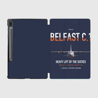 Thumbnail for Short Belfast C.1 design on navy blue samsung tablet tablet case