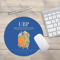 Thumbnail for Ubon Ratchathani Airport (UBP) design on blue round mouse pad