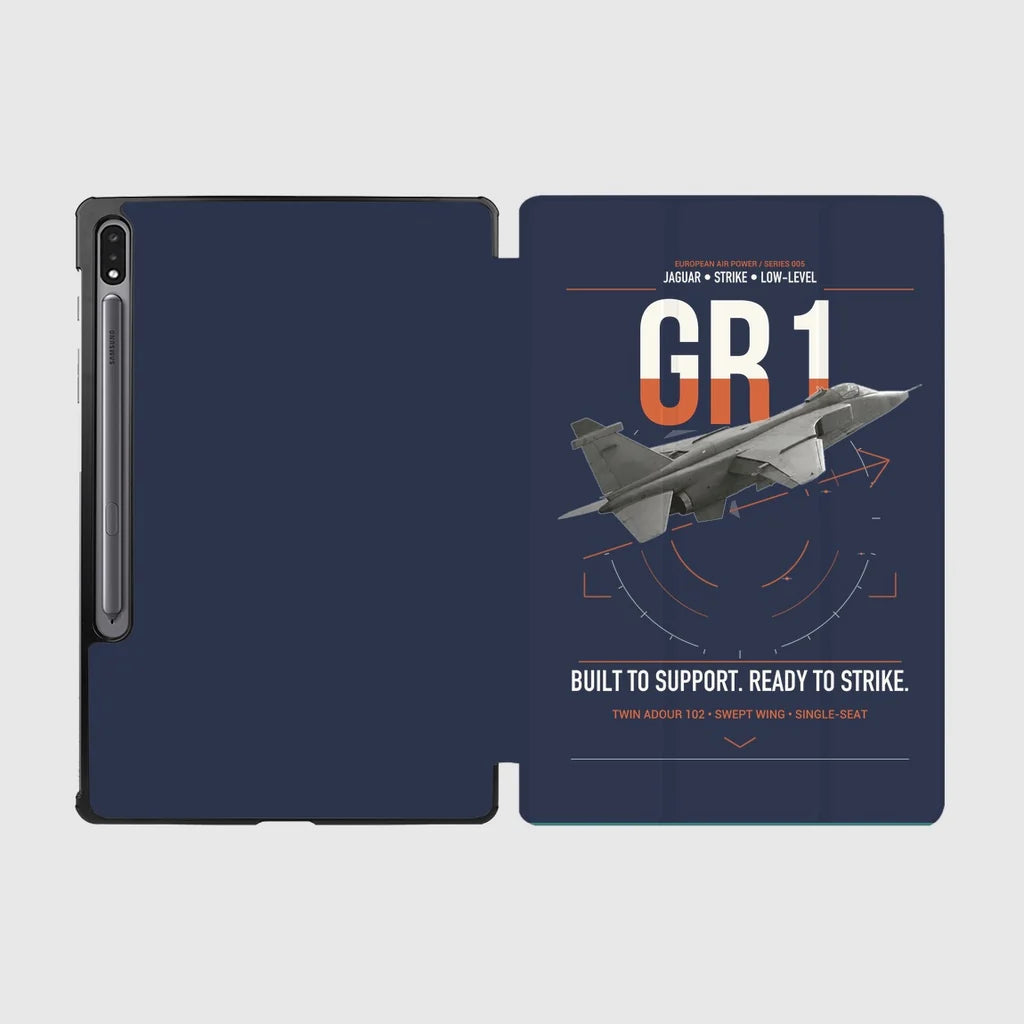 SEPECAT Jaguar GR1 design on navy blue samsung tablet tablet case