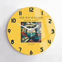 Thumbnail for VINTAGE G4115 - The Mach Meter - Designed Wall Clocks design on yellow no-frame