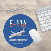 Thumbnail for E-11A BACN design on blue round mouse pad