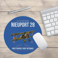 Thumbnail for Nieuport 28C.1 design on blue round mouse pad