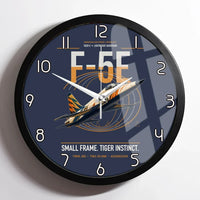 Thumbnail for F-5E Tiger II design on navy blue framed wall clock
