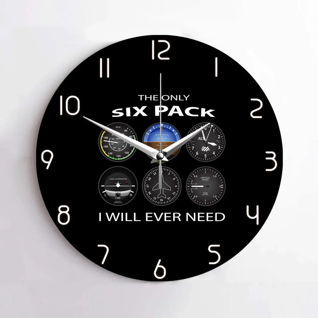 Only Six Pack I Will Wall Clock - view 2