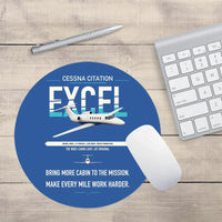 Thumbnail for Cessna Citation Excel design on blue round mouse pad