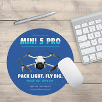 Thumbnail for DJI Mini 5 Pro design on blue round mouse pad