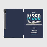 Thumbnail for Piper M350 design on navy blue samsung tablet tablet case