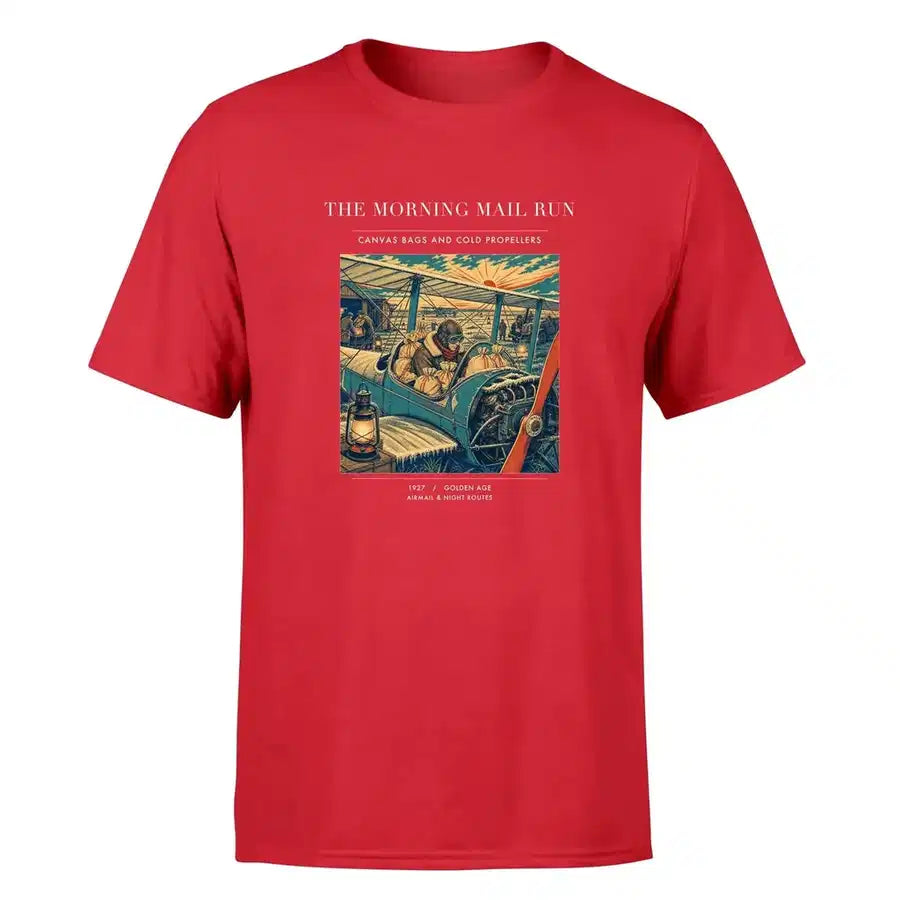 VINTAGE G4146 - The Morning Mail Run - Premium T-Shirt design on red premium t shirt