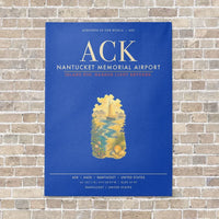 Thumbnail for Nantucket Memorial Airport ACK - Canvas Framed - Blue