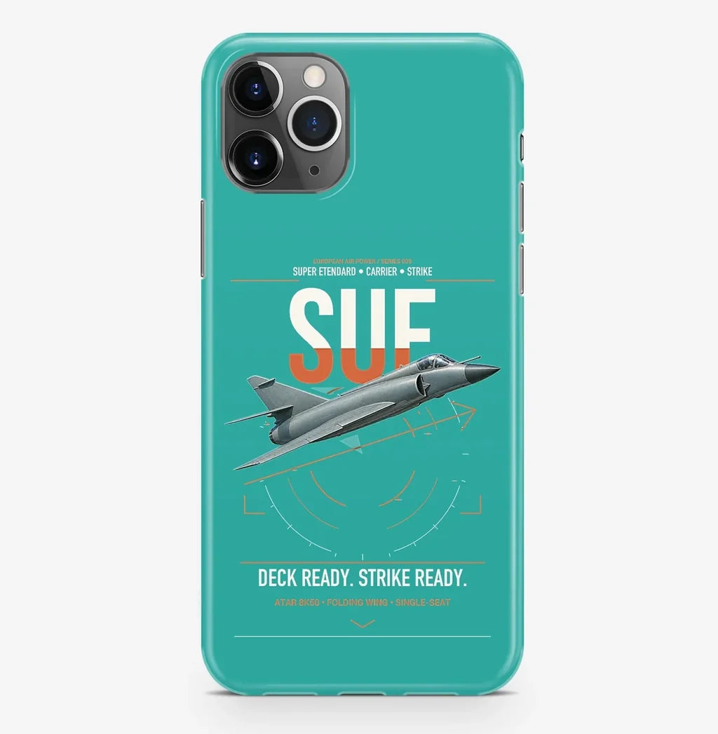 Dassault Super Étendard design on turquoise magsafe iphone case, for iPhone Pro Max