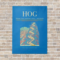 Thumbnail for Frank País Airport HOG — Holguín vertical canvas print - no frame - turquoise background