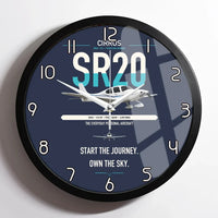 Thumbnail for Cirrus SR20 design on navy blue framed wall clock