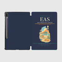 Thumbnail for San Sebastián Airport (EAS) design on navy blue samsung tablet tablet case