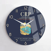 Thumbnail for Corpus Christi International Airport CRP Wall-Clock No-Frame - Navy Blue