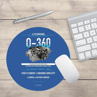 Thumbnail for O-360 design on blue round mouse pad