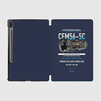 Thumbnail for CFM56-5C design on navy blue samsung tablet tablet case