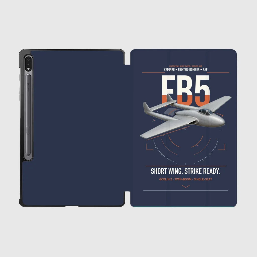 de Havilland Vampire FB5 design on navy blue samsung tablet tablet case