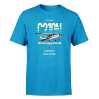 Thumbnail for Cessna T210N Centurion design on turquoise t-shirt, single-side print