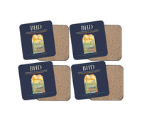 Thumbnail for George Best Belfast City Airport BHD Coaster 4-Pieces-Set - Navy Blue
