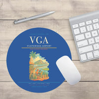 Thumbnail for Vijayawada Airport (VGA) design on blue round mouse pad