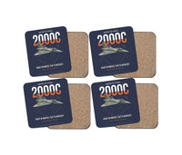 Thumbnail for Dassault Mirage 2000C RDI design on navy blue 4 pieces set coaster