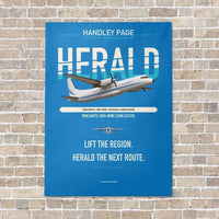 Thumbnail for Handley Page HPR.7 Dart Herald vertical canvas print - no frame - turquoise background