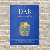 Thumbnail for Daytona Beach International Airport DAB - Canvas Framed - Blue