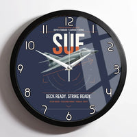 Thumbnail for Dassault Super Étendard design on navy blue framed wall clock