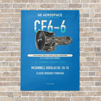 Thumbnail for CF6-6 vertical canvas print - no frame - turquoise background
