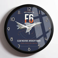 Thumbnail for Hawker Hunter F6 design on navy blue framed wall clock