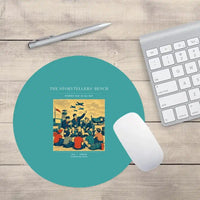 Thumbnail for VINTAGE G4430 - The Storytellers' Bench - Designed Mouse Pads design on turquoise round