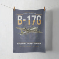 Thumbnail for B-17G Flying Fortress design on navy blue towel