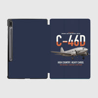 Thumbnail for C-46D Commando design on navy blue samsung tablet tablet case