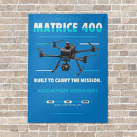Thumbnail for DJI Matrice 400 vertical canvas print - no frame - turquoise background