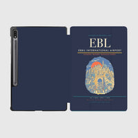 Thumbnail for Erbil International Airport (EBL) design on navy blue samsung tablet tablet case