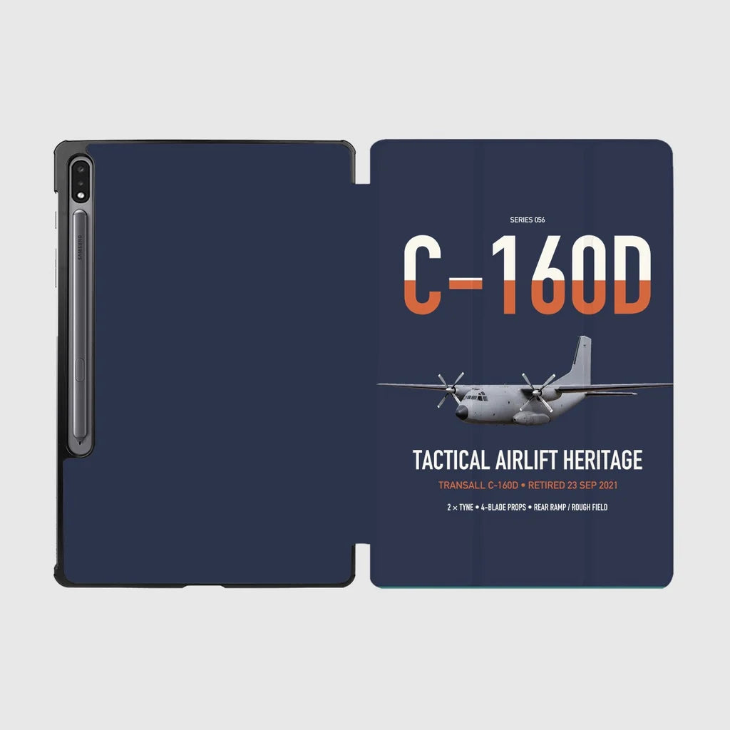 Transall C-160D design on navy blue samsung tablet tablet case