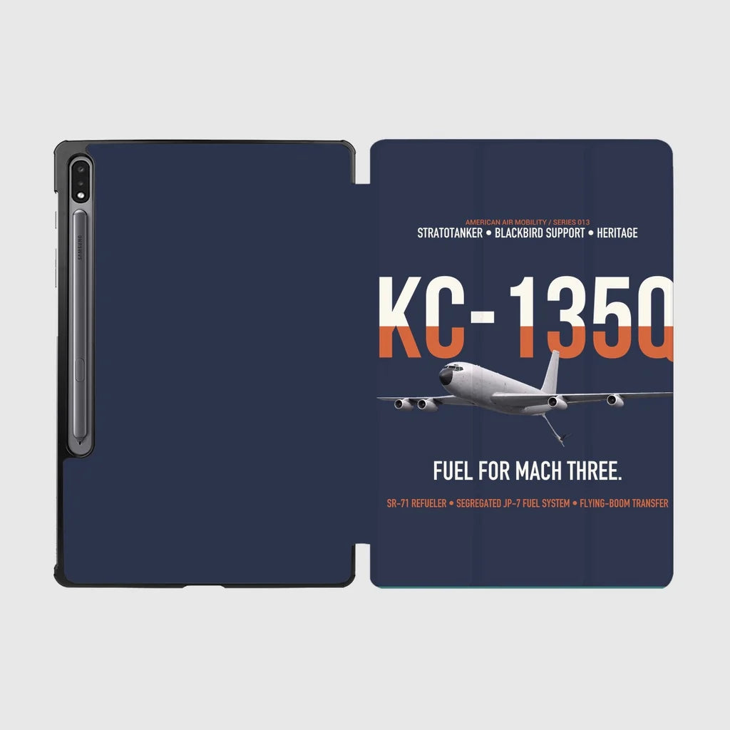 KC-135Q Blackbird Tanker design on navy blue samsung tablet tablet case