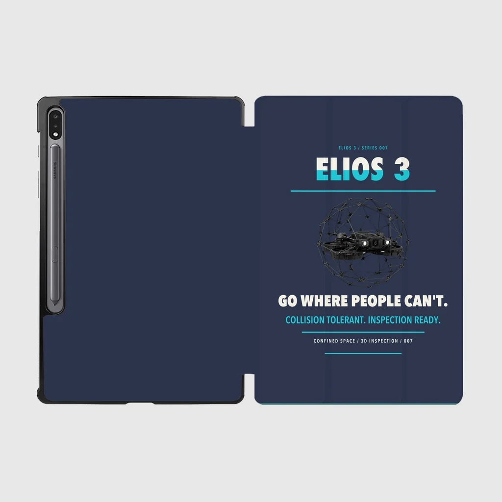 Flyability Elios 3 design on navy blue samsung tablet tablet case