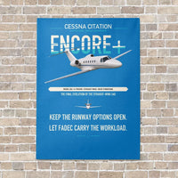 Thumbnail for Cessna Citation Encore+ vertical canvas print - no frame - turquoise background