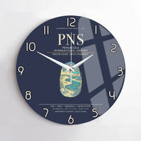 Thumbnail for Pensacola International Airport PNS Wall-Clock No-Frame - Navy Blue