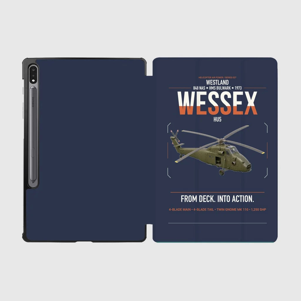 Westland Wessex HU5 design on navy blue samsung tablet tablet case