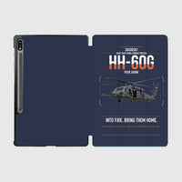 Thumbnail for Sikorsky HH-60G Pave Hawk design on navy blue samsung tablet tablet case