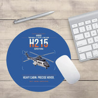 Thumbnail for Airbus H215 design on blue round mouse pad