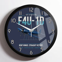 Thumbnail for F4U-1D Corsair design on navy blue framed wall clock