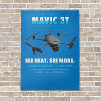 Thumbnail for DJI Mavic 3 Thermal vertical canvas print - no frame - turquoise background